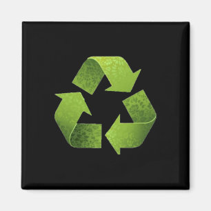 Vintage Grünes Recycling-Symbol Neuheit Erdentag R Magnet