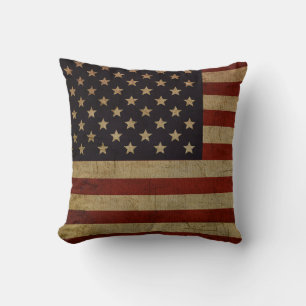 Vintage Grunge American Flag Kissen