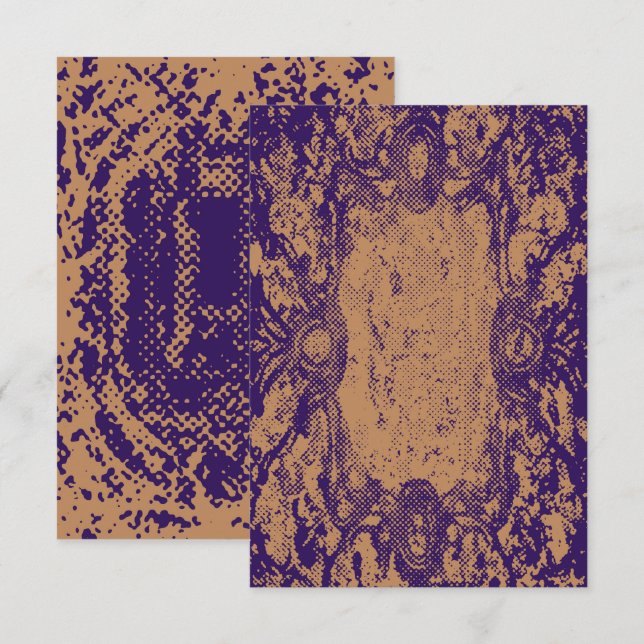 Vintage Grunge Blank Einladungskarte (Vorne/Hinten)