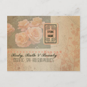 Vintage Grunge Blumen - Postkarte
