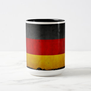 Vintage Grunge-Deutschland-Flagge Zweifarbige Tasse