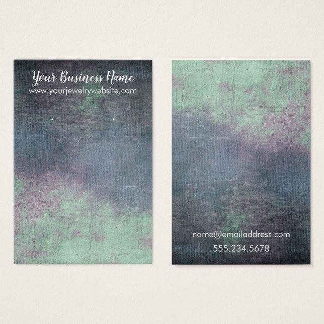 Vintage Grunge Earring Holder Display Cards (Vorne & Hinten)