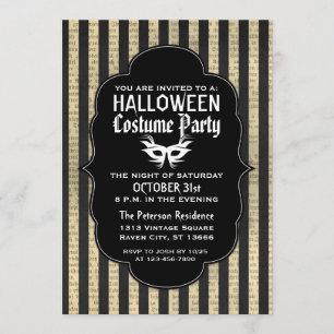 Vintage Grunge Halloween-Kostüme-Party Einladungen