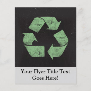 Vintage-Grunge-Recyclingsymbol Flyer