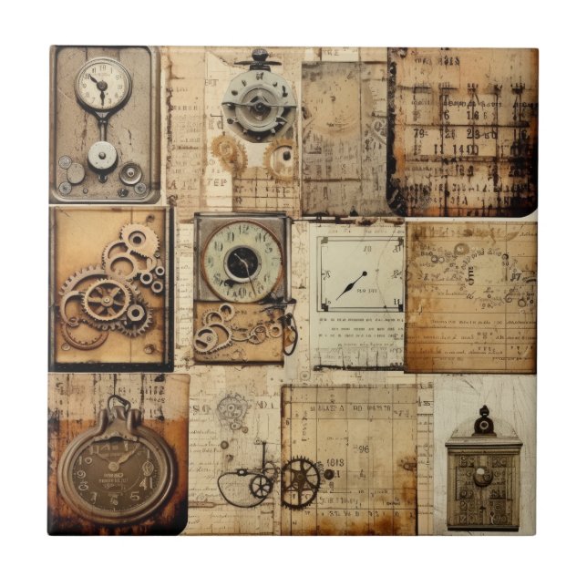 Vintage Grunge Tile Fliese (Vorderseite)