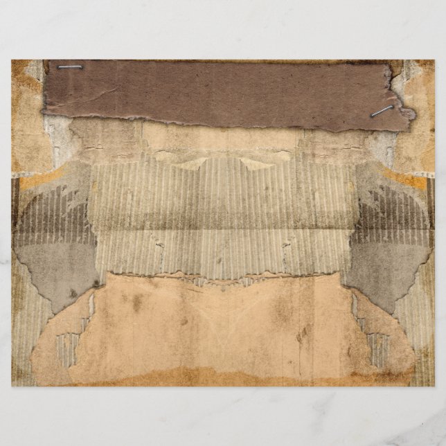 Vintage Grunge Torboard Scrap Journal Seite (Vorderseite)