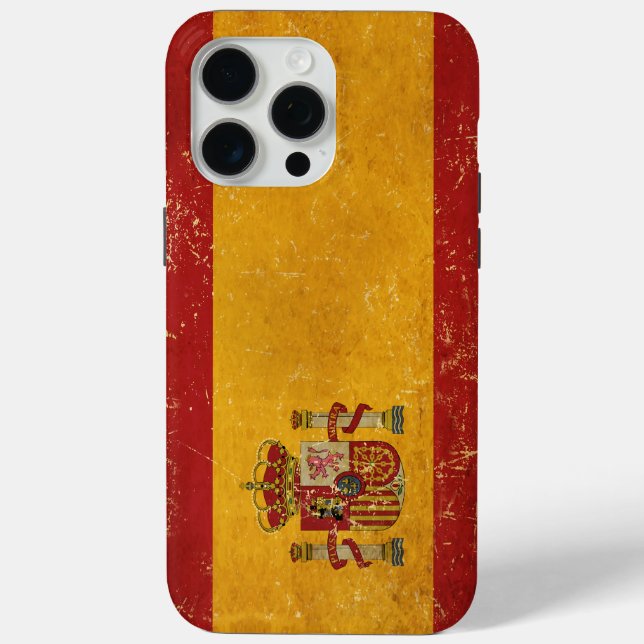 Vintage Grunge unter spanischer Flagge Case-Mate iPhone Hülle (Rückseite)