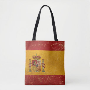 Vintage Grunge unter spanischer Flagge Tasche
