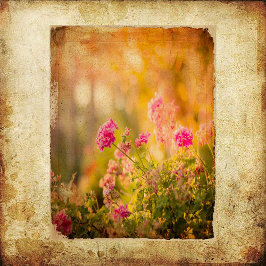 Vintage Grunge Wildblumen Scrapbook