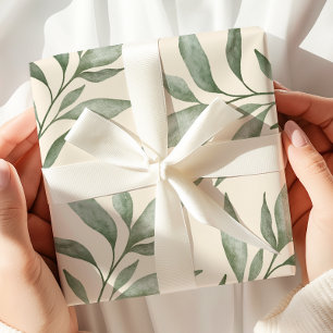 Vintage Grünpflanzen Botanisch Geschenkpapier