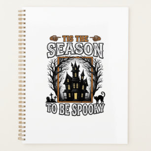Vintage Grusel-Saison Spukhaus Halloween-Design Planer