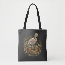 Vintage gruseliger Flamingo Halloween-Design Tasche