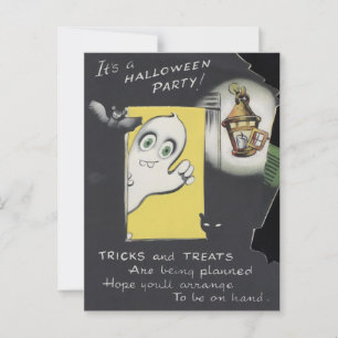 Vintage Gruseliger Halloween 3 Postkarte