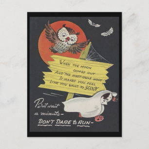 Vintage Gruseliger Halloween 9 Postkarte