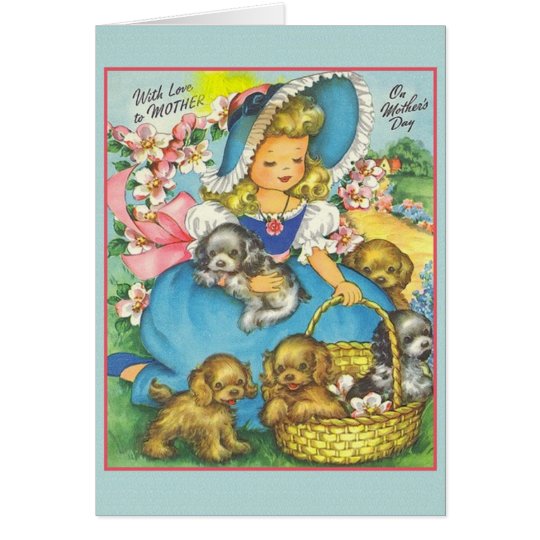 Vintage Gruß-Karte der Mutter Tages Karte