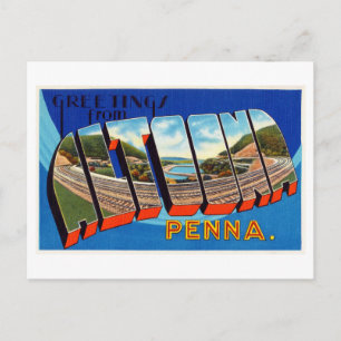 Vintage Grüße aus Altoona, Pennsylvania Postkarte