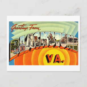 Vintage Grüße aus Blackstone, Virginia Postkarte