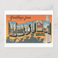 Vintage Grüße aus Boston, Massachusetts