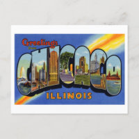 Vintage Grüße aus Chicago, Illinois