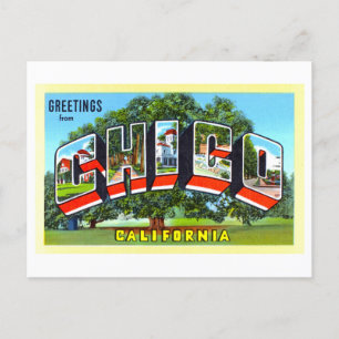 Vintage Grüße aus China, Kalifornien, Postkarte