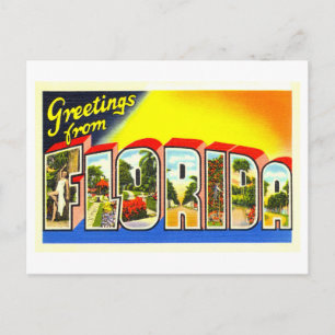 Vintage Grüße aus Florida Postkarte