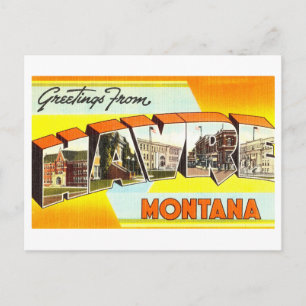 Vintage Grüße aus Havre, Montana, Postkarte