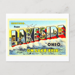Vintage Grüße aus Lakeside, Ohio, Postkarte