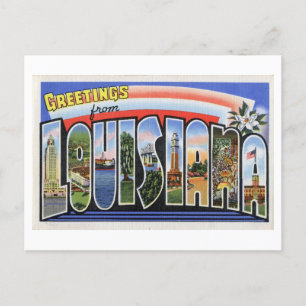 Vintage Grüße aus Louisiana Postkarte
