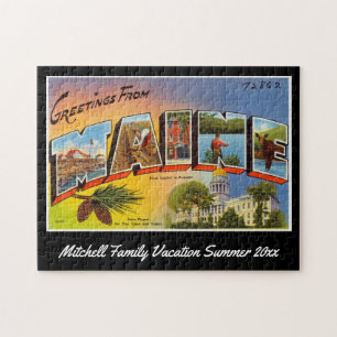 Vintage Grüße aus Maine Postcard Souvenir