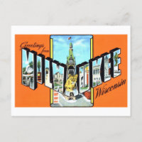 Vintage Grüße aus Milwaukee, Wisconsin,