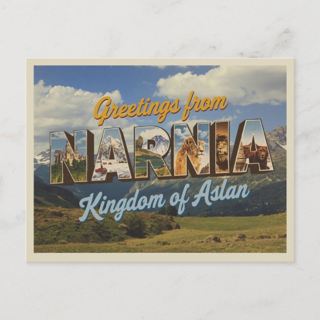 Vintage "Grüße aus Narnia" Postkarte (Vorderseite)