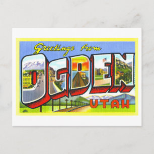 Vintage Grüße aus Ogden, Utah, Postkarte