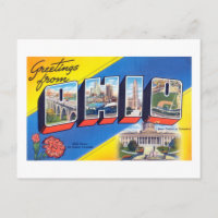 Vintage Grüße aus Ohio Reiseplakat