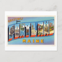 Vintage Grüße aus Portland, Maine