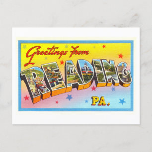 Vintage Grüße aus Reading, Pennsylvania Postkarte