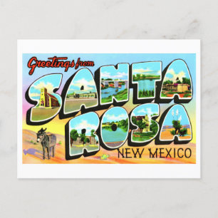 Vintage Grüße aus Santa Rosa, New Mexico, Postkarte