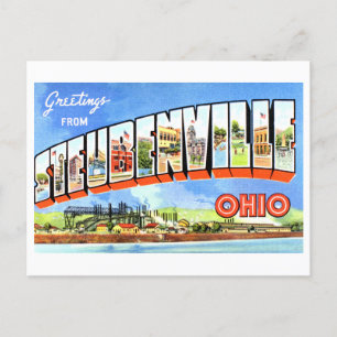 Vintage Grüße aus Steubenville, Ohio, Postkarte