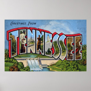 Vintage Grüße aus Tennessee Poster