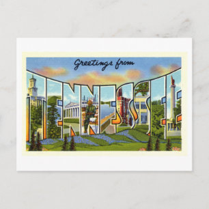 Vintage Grüße aus Tennessee Postkarte