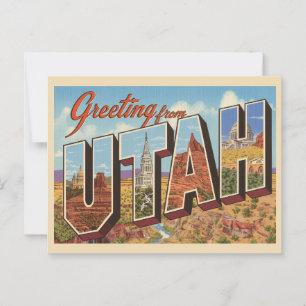 Vintage "Grüße aus Utah" Postkarte