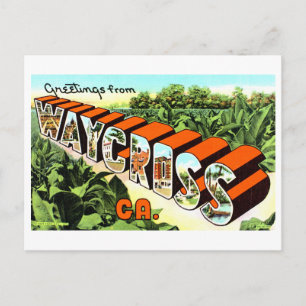 Vintage Grüße aus Waycross, Georgia, Postkarte