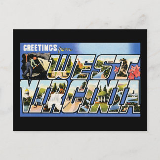 Vintage Grüße aus West Virginia Postkarte