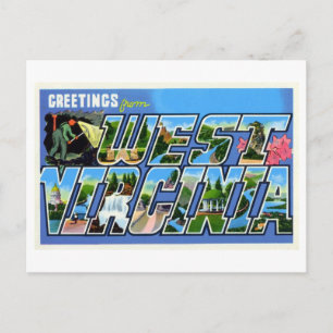 Vintage Grüße aus West Virginia Postkarte