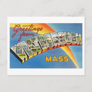 Vintage Grüße aus Westborough, Massachusetts Postkarte