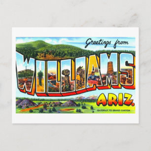 Vintage Grüße aus Williams, Arizona Postkarte