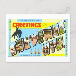 Vintage Grüße von Cheyenne, Wyoming, Postkarte