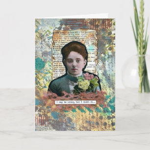 Vintage Grußkarte im Mixed-Media-Stil Dankeskarte