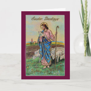 Vintage Grußkarte Jesu Osterfest Feiertagskarte