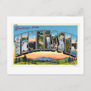Vintage Grußkarten Aus Tennessee Reiseplakat Postkarte