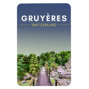 Vintage Gruyeres Schweiz Magnet